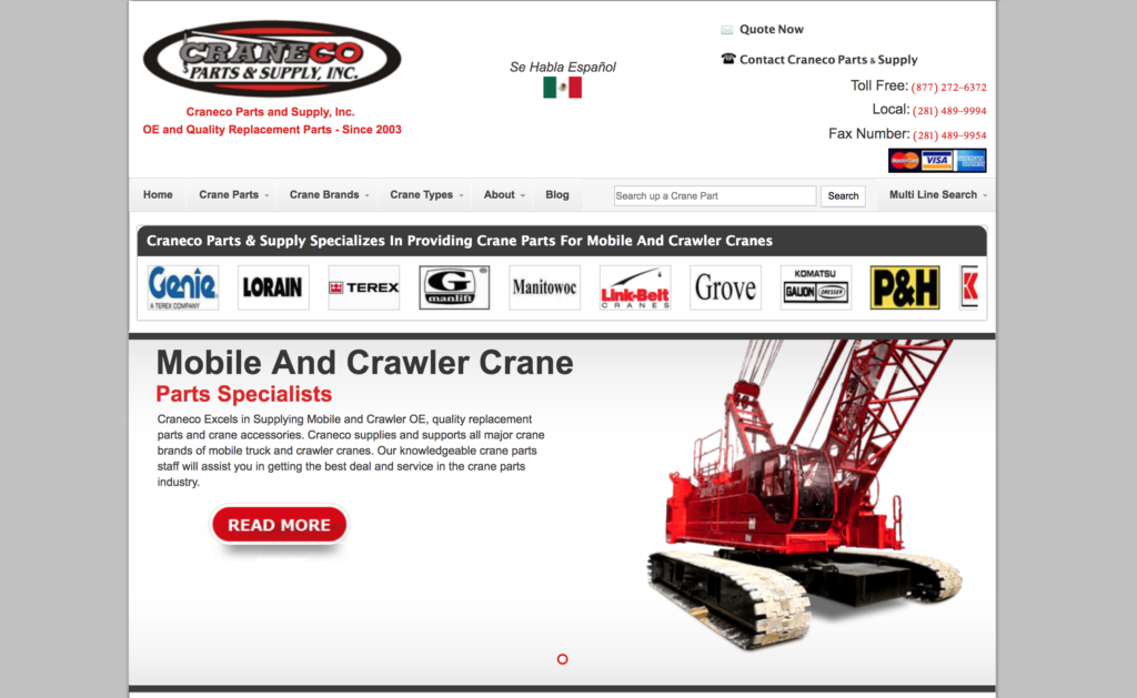 crane parts online