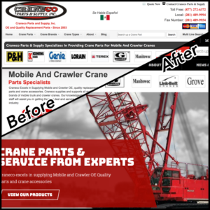 new crane parts website